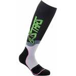 Alpinestars Čarape MX Plus-2 Socks Black/Green Neon/Pink Fluorescent M