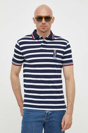 Polo Ralph Lauren Majica mornarsko plava / svijetlosmeđa / crvena / bijela