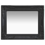 Zidno ogledalo u baroknom stilu 50 x 40 cm crno