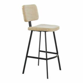 Bež kožna barska stolica 103 cm Masana - Light &amp; Living