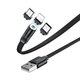 REMAX magnetski USB kabel + komplet utikača Lightning / USB tip C / mikro USB 2.1A 1m