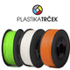 Plastika Trček PLA PAKET - 3x1kg - Neon zelena, Bijela, Naranđasta