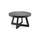 Crni stol na razvlačenje od hrastovine Windsor &amp; Co Sofas Bodil, ø 130 cm