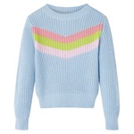 vidaXL Dječji džemper pleteni plavi 128