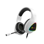 Gaming slušalice C-TECH Midas (GHS-17W), casual gaming, RGB pozadinsko osvjetljenje, bijele