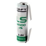 Baterija litijeva 3,6V AA LS 14500, SAFT, sa listićima
