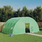 vidaXL Staklenik s čeličnim okvirom zeleni 24 m² 6 x 4 x 2,85 m