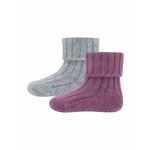 EWERS Čarape siva melange / tamno roza