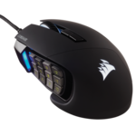 Corsair Scimitar Elite RGB gaming miš, optički, žični, 18000 dpi, 1ms, crni