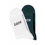 LSCN by LASCANA Sportske čarape petrol / bijela