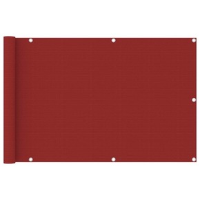 VidaXL Balkonski zastor crveni 90 x 400 cm HDPE