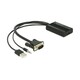 Adapter DELOCK, HDMI (Ž) na VGA (M) USB 2.0 A 3.5mm, crni