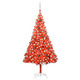 vidaXL Umjetno božićno drvce LED sa setom kuglica crveno 240 cm PVC