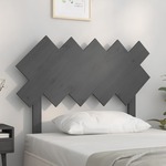 Uzglavlje za krevet sivi 104x3x80,5 cm od masivne borovine