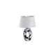 Stolna svjetiljka bijelo-srebrne boje od keramike i tkanine Trio Taba, visina 33 cm
