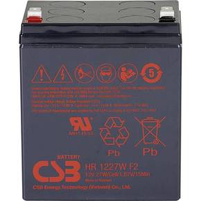 CSB Battery HR 1227W high-rate HR1227WF2 olovni akumulator 12 V 6.2 Ah olovno-koprenasti (Š x V x D) 90 x 106 x 70 mm plosnati priključak 6.35 mm