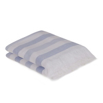 Colorful Cotton Set ručnika Stripe Blue 50 x 90 cm - Bijelo/plava
