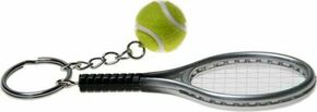 Privjesak za ključeve Mini Tennis Racket Keychain Ring - silver