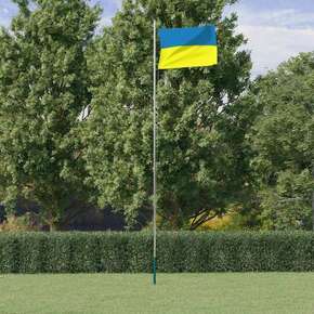 VidaXL Ukrajinska zastava i jarbol 6