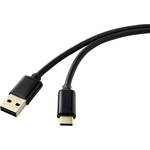 Renkforce USB kabel USB 2.0 USB-A utikač, USB-C™ utikač 1.80 m crna utikač primjenjiv s obje strane