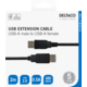 DELTACO USB 2.0 cable Typ A hane - Typ A female 2m, black