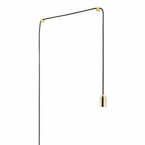 Crna/u zlatnoj boji viseća svjetiljka ø 4 cm Plug &amp; Play – tala