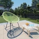 vidaXL Vrtna okrugla stolica za ljuljanje od poliratana zelena