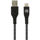 Tellur Green kabel, USB v Type-C, 3A, 1m, najlon, crna