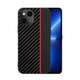 WEBHIDDENBRAND maskica za iPhone 13, silikonska, carbon crna s crvenom crtom