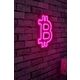 Ukrasna plastična LED rasvjeta, Bitcoin - Pink