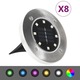 vidaXL Solarne podne svjetiljke s LED žaruljama 8 kom boje RGB