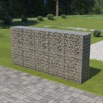 vidaXL Gabionski zid s poklopcima od pocinčanog čelika 300 x 50 x 150 cm