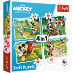 Mickey Mouse i lijep dan puzzle 4 u 1 - Trefl