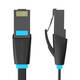 Plosnati UTP mrežni kabel kategorije 6 Vention IBJBD 0,5 m crni
