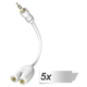 5x in-akustik Star Audio Adapter 3,5 mm plug - 2x 3,5 mm plug