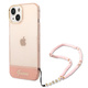 Guess GUHCP14MHGCOHP Apple iPhone 14 Plus / 15 Plus pink hardcase Translucent Pearl Strap