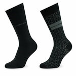 Set od 2 para muških visokih čarapa Calvin Klein 701224111 Black 001