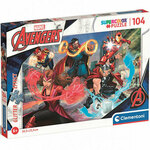 Marvel: Osvetnici Supercolor Glitter puzzle 104kom - Clementoni