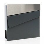 Poštanski sandučić s antracit + inox soft inox meko zatvaranje V58