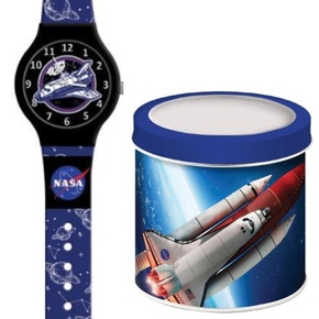 NASA analogni ručni sat u metalnoj poklon kutiji