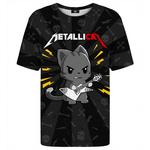 Ženska majica Mr. GUGU & Miss GO Metallicat crna Mr._Gugu_&_Miss_Go_Metallicat_T-Shirt_Tsh_2313_Black