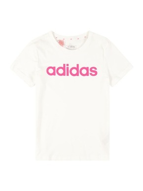 ADIDAS SPORTSWEAR Tehnička sportska majica 'Essentials Linear Logo Fit' fuksija / bijela