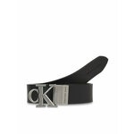 Ženski remen Calvin Klein Jeans Round Mn/Rev Lthr Text Belt K60K611248 Black Solid/Black Texture 0GM