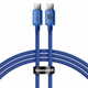 Baseus Crystal Shine kabel USB-C na USB-C, 100 W, 1,2 m (plavi)