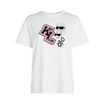 Karl Lagerfeld Široka majica ' Ikonik ' bež / roza / crna / bijela