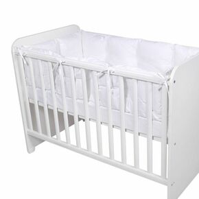 LORELLI ROUND UNI Ogradica za Krevetić za Bebu White za krevetić dim. 120 x 60 cm (Sastoji se od 4 dijela 60/35 x 2