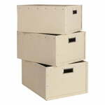 Kartonske kutije za pohranu u setu 3 kom s poklopcem Ture – Bigso Box of Sweden