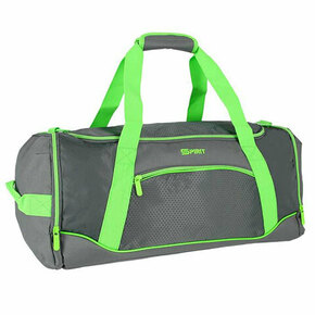 Spirit: Gym sportska torba neonska zeleno-siva 20x51x23cm