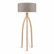 Podna svjetiljka s bež sjenilom i Good &amp; Mojo Annapurna konstrukcijom od bambusa