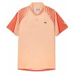 Muški teniski polo Lacoste Tennis x Novak Djokovic Tricolour Polo Shirt - light orange/red/orange